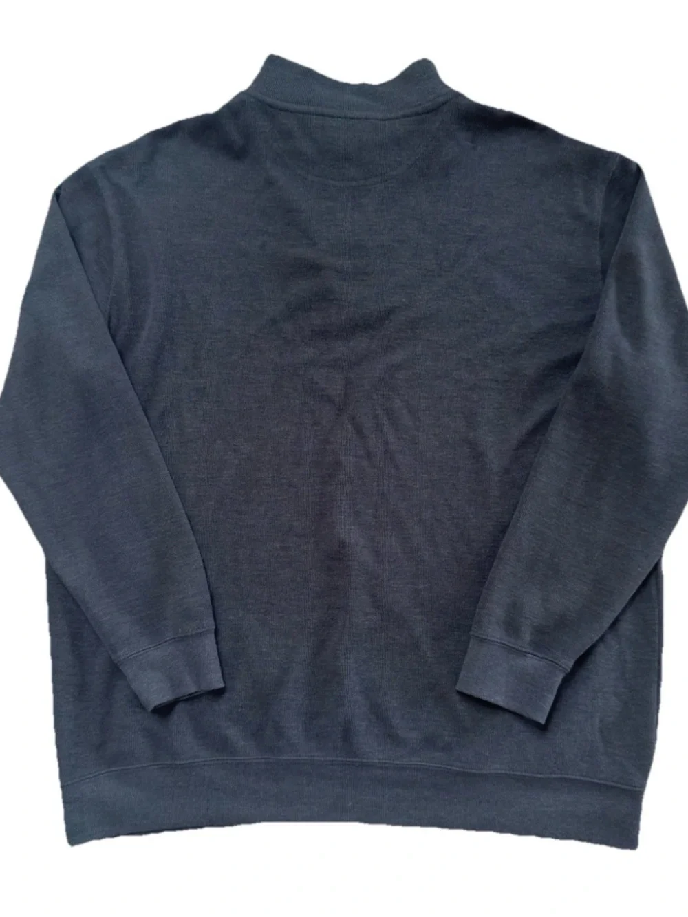U.S. Polo Assn. Quarter Zip Pullover Sweater Men's XLT Charcoal Gray Ribbed Prep